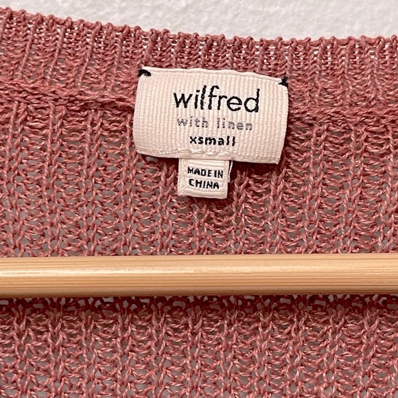 Aritzia Wilfred two-tone loose knit linen sweater Sz XS - Picture 7 of 7